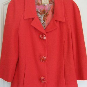 St. John Couture Jacket Orange Spring